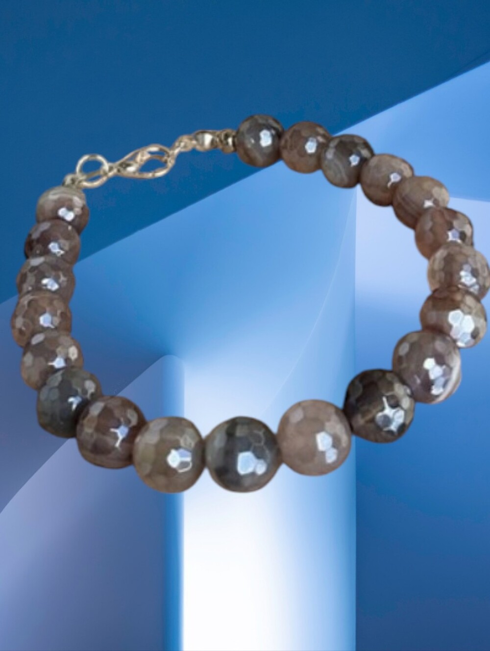 Moon pearl Agate Bead Bracelet